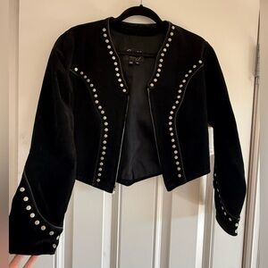 Vintage Scully Black Cropped Suede Jacket